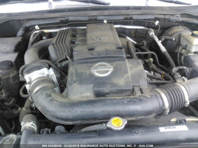 5N1AN08W26C556134 - 2006 NISSAN XTERRA OFF ROAD/S/SE ნაცრისფერი ფოტო 10