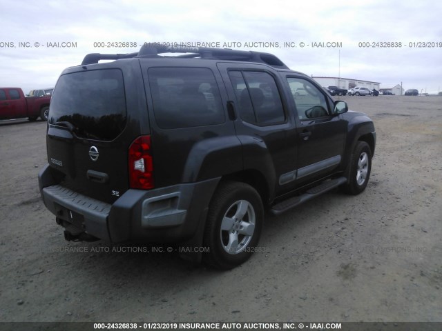 5N1AN08W26C556134 - 2006 NISSAN XTERRA OFF ROAD/S/SE ნაცრისფერი ფოტო 4