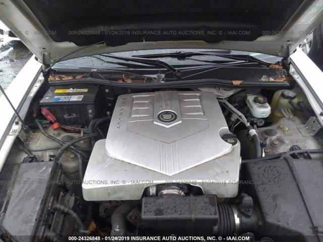 1G6DM57T260143241 - 2006 CADILLAC CTS SILVER photo 10