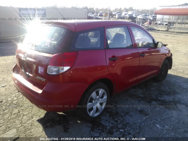 2T1KR32E33C019564 - 2003 TOYOTA COROLLA MATRIX XR RED photo 4