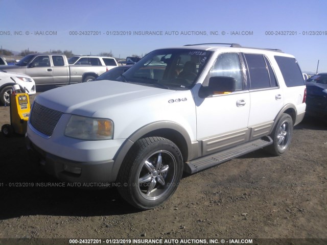 1FMPU17L23LA65469 - 2003 FORD EXPEDITION EDDIE BAUER WHITE photo 2