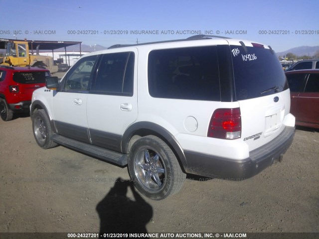 1FMPU17L23LA65469 - 2003 FORD EXPEDITION EDDIE BAUER WHITE photo 3