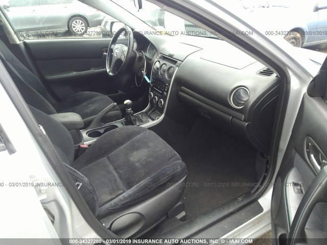 1YVHP80D565M40687 - 2006 MAZDA 6 S SILVER photo 5