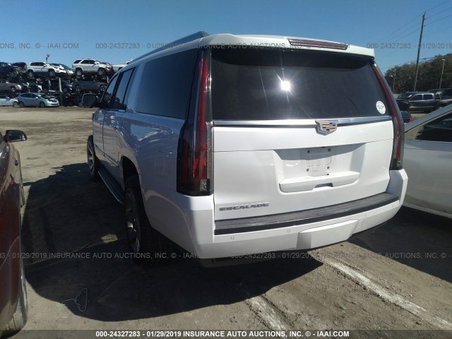 1GYS4HKJ7GR238218 - 2016 CADILLAC ESCALADE ESV LUXURY WHITE photo 3