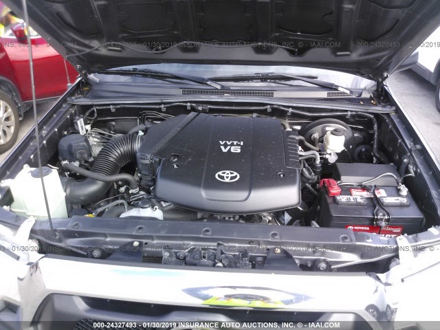 5TFJU4GN7DX044172 - 2013 TOYOTA TACOMA DOUBLE CAB PRERUNNER GRAY photo 10