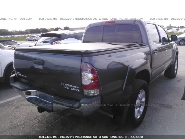 5TFJU4GN7DX044172 - 2013 TOYOTA TACOMA DOUBLE CAB PRERUNNER GRAY photo 4
