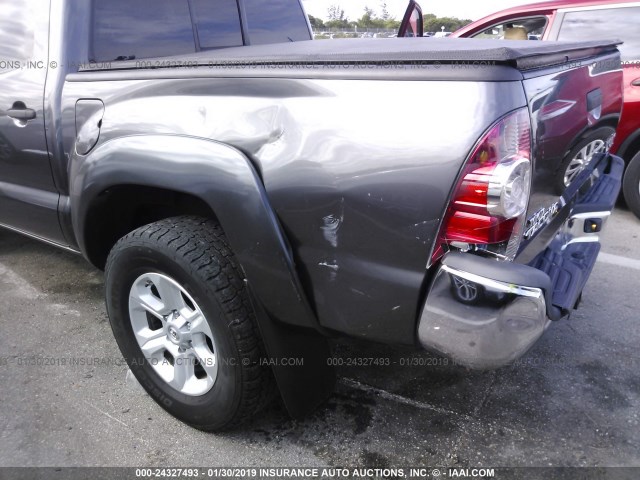 5TFJU4GN7DX044172 - 2013 TOYOTA TACOMA DOUBLE CAB PRERUNNER GRAY photo 6