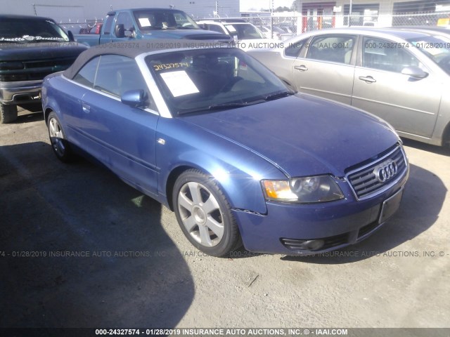 WAUAC48HX5K000318 - 2005 AUDI A4 1.8 CABRIOLET BLUE photo 1