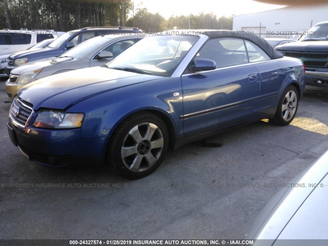 WAUAC48HX5K000318 - 2005 AUDI A4 1.8 CABRIOLET BLUE photo 2