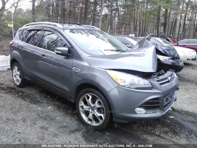 1FMCU9J9XDUC67840 - 2013 FORD ESCAPE TITANIUM BROWN photo 1