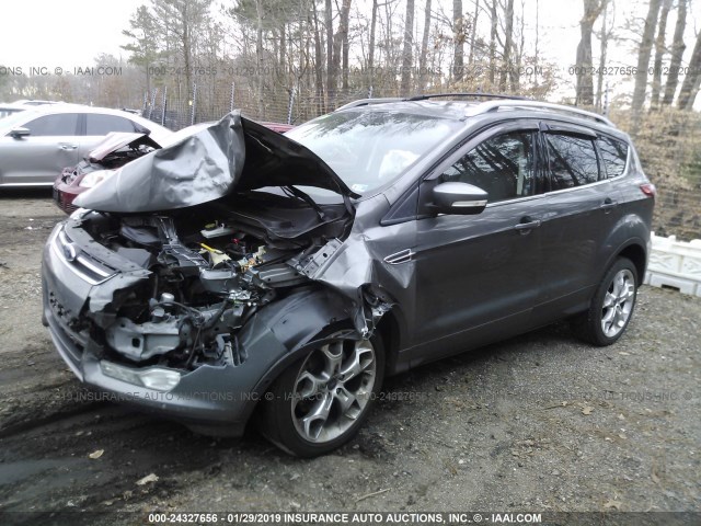 1FMCU9J9XDUC67840 - 2013 FORD ESCAPE TITANIUM BROWN photo 2