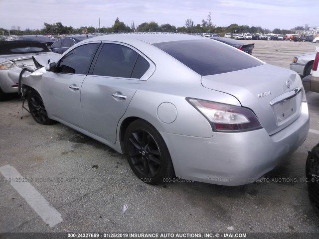 1N4AA5AP6EC462715 - 2014 NISSAN MAXIMA S/SV SILVER photo 3