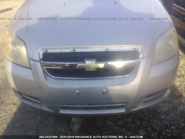 KL1TD56E79B403158 - 2009 CHEVROLET AVEO LS/LT Արծաթագույն լուսանկար 6