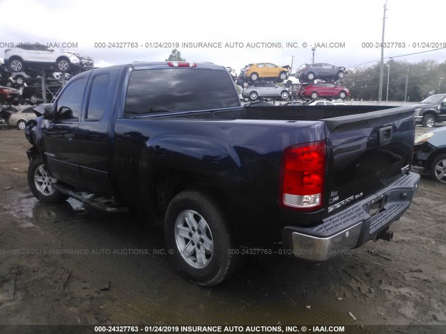 2GTEC290491121241 - 2009 GMC SIERRA C1500 SLE BLUE photo 3