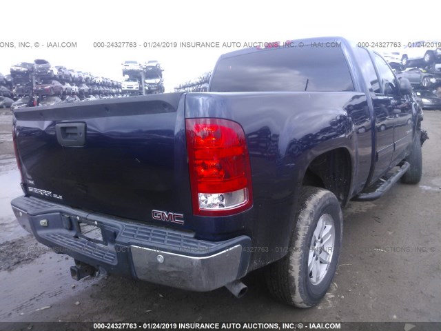 2GTEC290491121241 - 2009 GMC SIERRA C1500 SLE BLUE photo 4