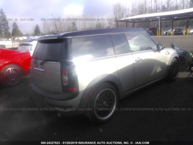 WMWMM33599TP93094 - 2009 MINI COOPER S CLUBMAN GOLD photo 4