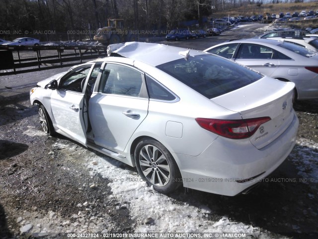 5NPE34AF9FH064671 - 2015 HYUNDAI SONATA SPORT/LIMITED WHITE photo 3