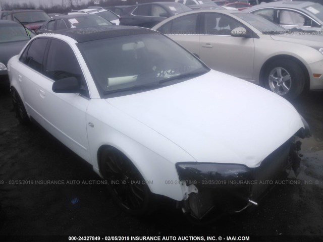 WAUDF78E28A138280 - 2008 AUDI A4 2.0T QUATTRO WHITE photo 1