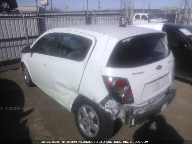 1G1JA6SG2E4110328 - 2014 CHEVROLET SONIC LS WHITE photo 3