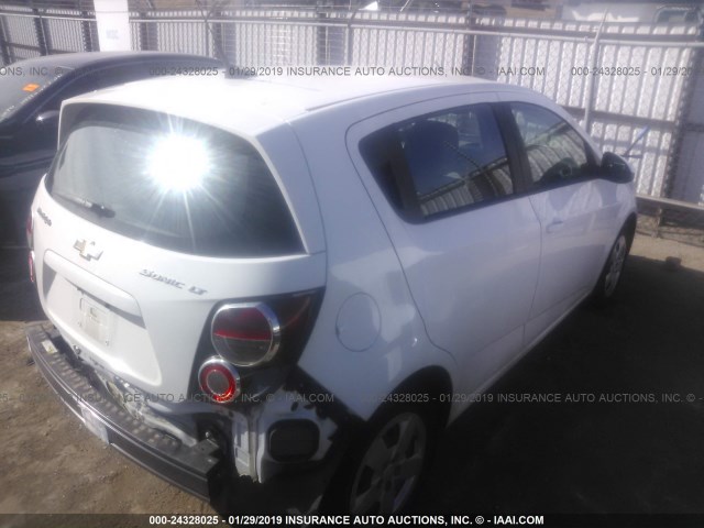 1G1JA6SG2E4110328 - 2014 CHEVROLET SONIC LS WHITE photo 4