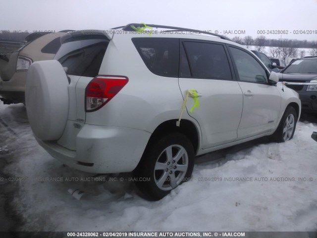 JTMBK31V985045208 - 2008 TOYOTA RAV4 LIMITED WHITE photo 4