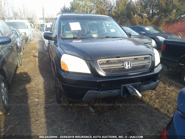 2HKYF18785H535337 - 2005 HONDA PILOT EXL BLACK photo 6