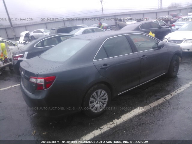 4T1BF1FK6CU166473 - 2012 TOYOTA CAMRY SE/LE/XLE GRAY photo 4