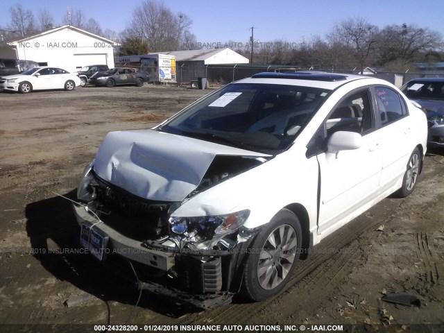 19XFA1F93BE004881 - 2011 HONDA CIVIC EXL WHITE photo 2