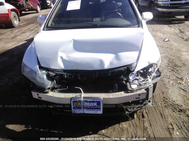 19XFA1F93BE004881 - 2011 HONDA CIVIC EXL WHITE photo 6