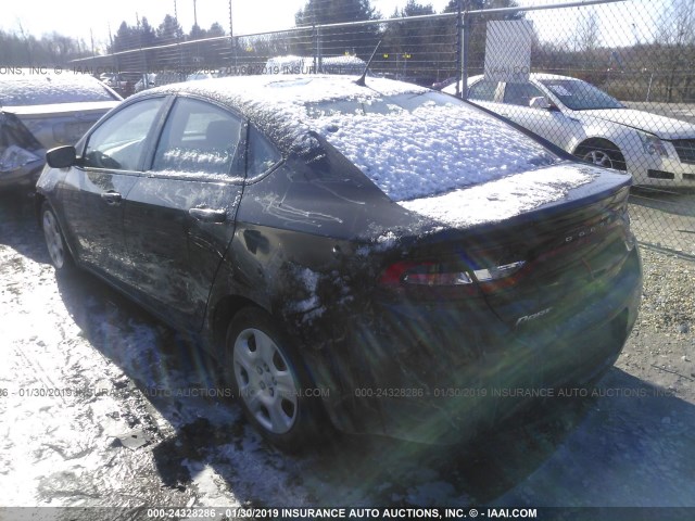 1C3CDFAA5FD405787 - 2015 DODGE DART SE BLACK photo 3