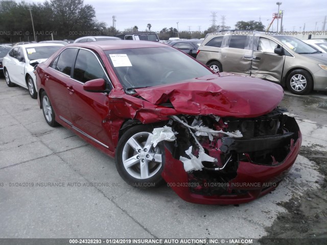 4T1BF1FK4DU661370 - 2013 TOYOTA CAMRY L/SE/LE/XLE RED photo 1