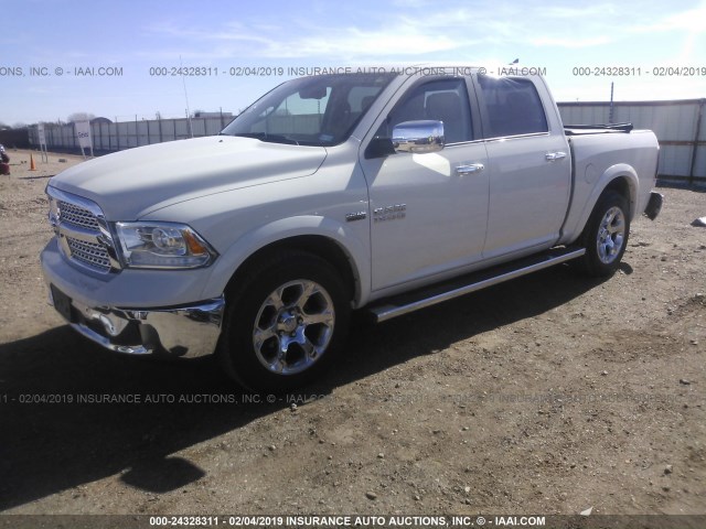 1C6RR6NT9GS368430 - 2016 RAM 1500 LARAMIE WHITE photo 2