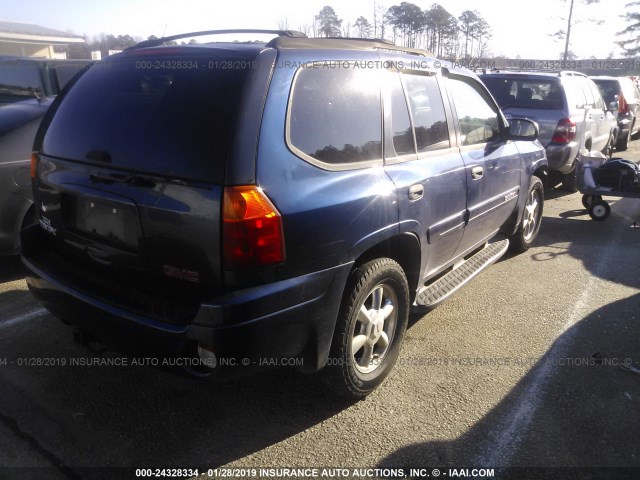 1GKDT13S722354055 - 2002 GMC ENVOY BLUE photo 4