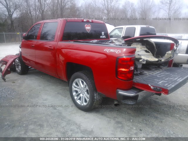 3GCUKREC0EG122525 - 2014 CHEVROLET SILVERADO K1500 LT RED photo 3