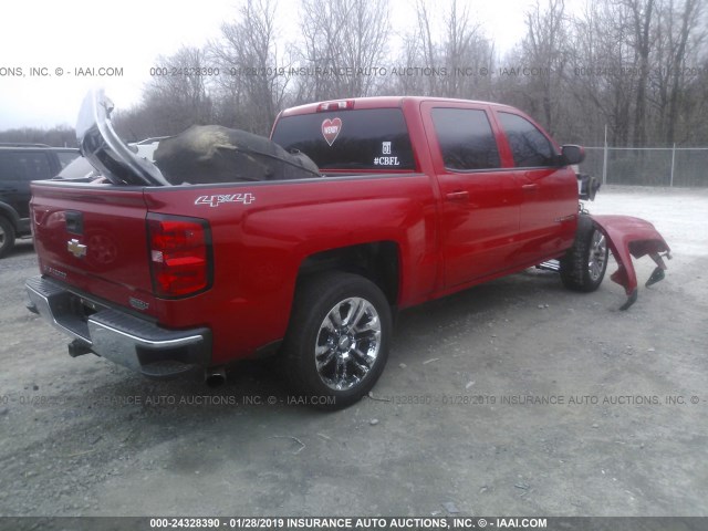 3GCUKREC0EG122525 - 2014 CHEVROLET SILVERADO K1500 LT RED photo 4