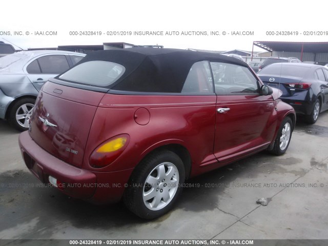 3C3EY55E15T358173 - 2005 CHRYSLER PT CRUISER TOURING RED photo 4