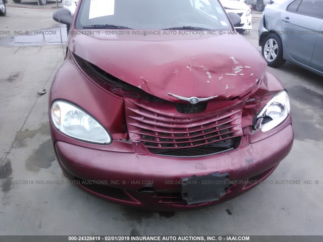 3C3EY55E15T358173 - 2005 CHRYSLER PT CRUISER TOURING RED photo 6