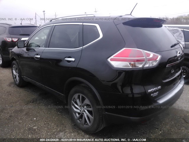 5N1AT2MTXFC818995 - 2015 NISSAN ROGUE S/SL/SV BLACK photo 3