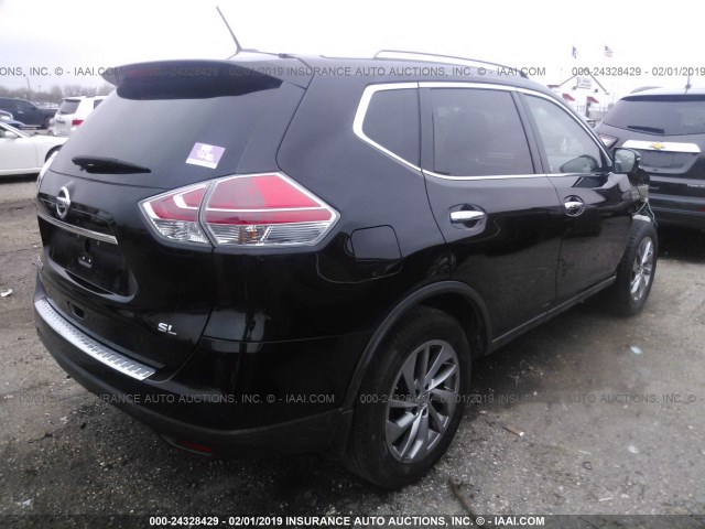 5N1AT2MTXFC818995 - 2015 NISSAN ROGUE S/SL/SV BLACK photo 4