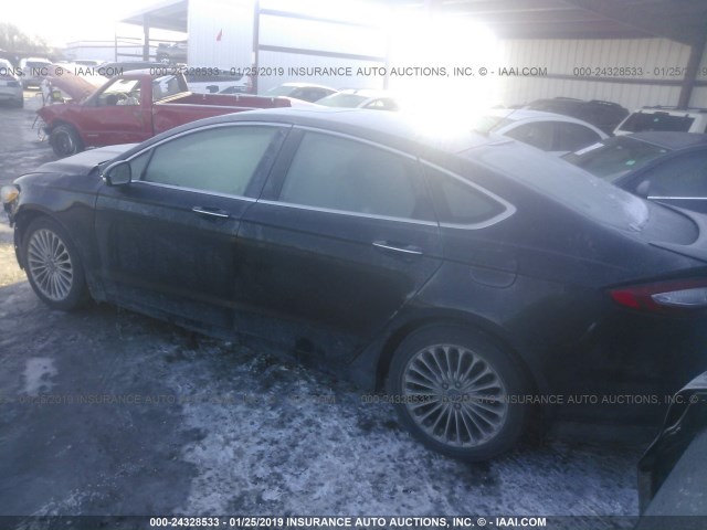 3FA6P0K93GR133174 - 2016 FORD FUSION TITANIUM BLACK photo 3