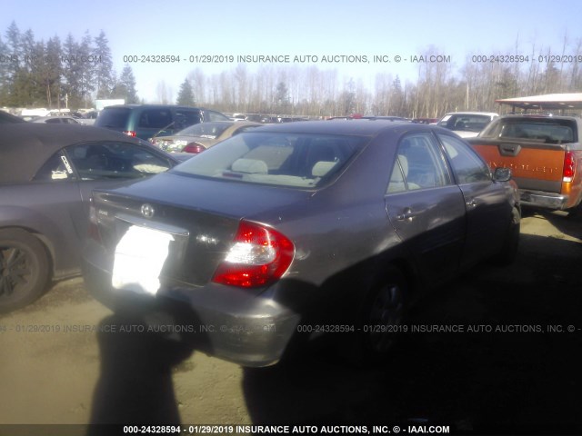 4T1BE32K14U878217 - 2004 TOYOTA CAMRY LE/XLE/SE GRAY photo 4