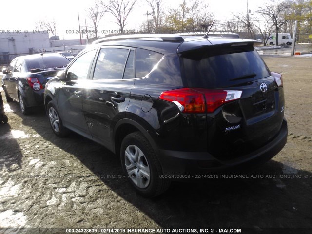 2T3BFREV3FW381511 - 2015 TOYOTA RAV4 LE BLACK photo 3