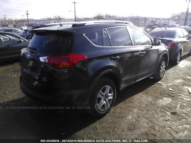 2T3BFREV3FW381511 - 2015 TOYOTA RAV4 LE BLACK photo 4