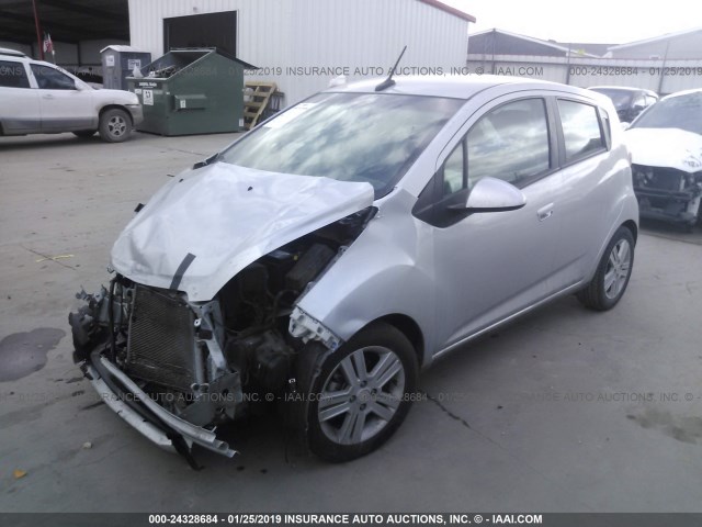 KL8CB6S96EC513483 - 2014 CHEVROLET SPARK LS SILVER photo 2