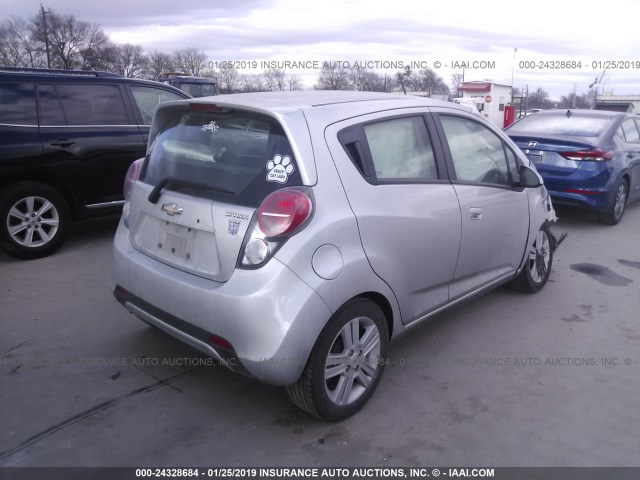 KL8CB6S96EC513483 - 2014 CHEVROLET SPARK LS SILVER photo 4