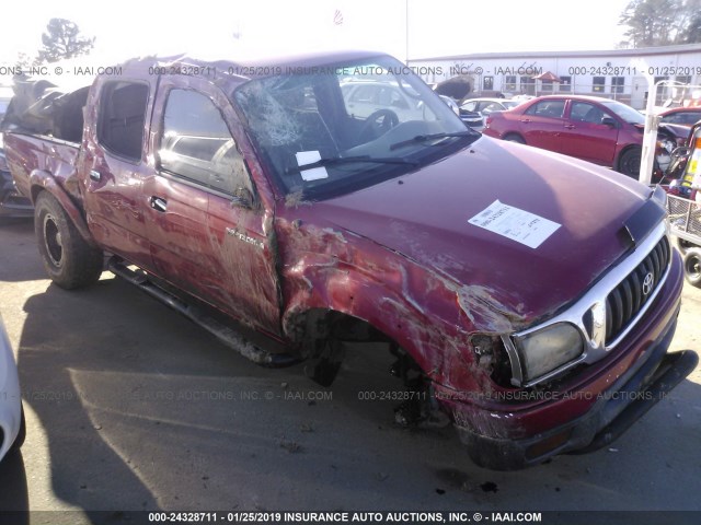 5TEHN72N22Z126840 - 2002 TOYOTA TACOMA DOUBLE CAB 红色 照片 1