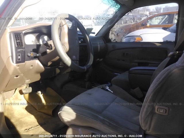 5TEHN72N22Z126840 - 2002 TOYOTA TACOMA DOUBLE CAB 红色 照片 5