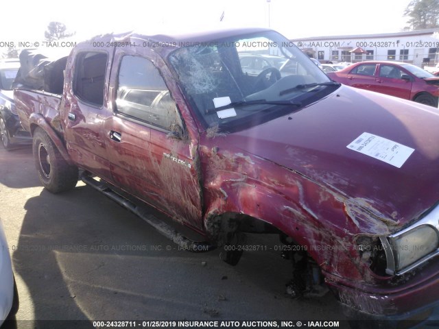 5TEHN72N22Z126840 - 2002 TOYOTA TACOMA DOUBLE CAB 红色 照片 6