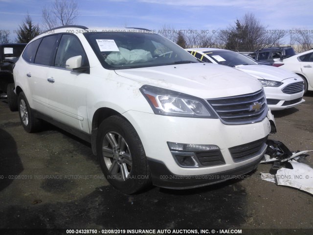 1GNKRHKD9EJ279101 - 2014 CHEVROLET TRAVERSE LT WHITE photo 1