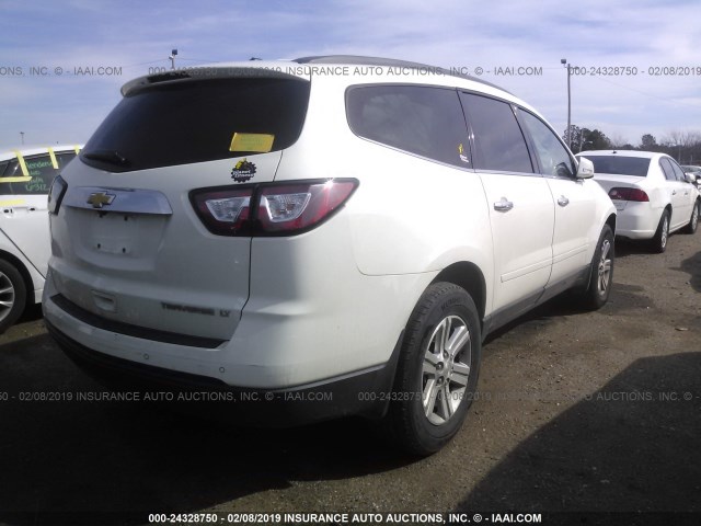 1GNKRHKD9EJ279101 - 2014 CHEVROLET TRAVERSE LT WHITE photo 4